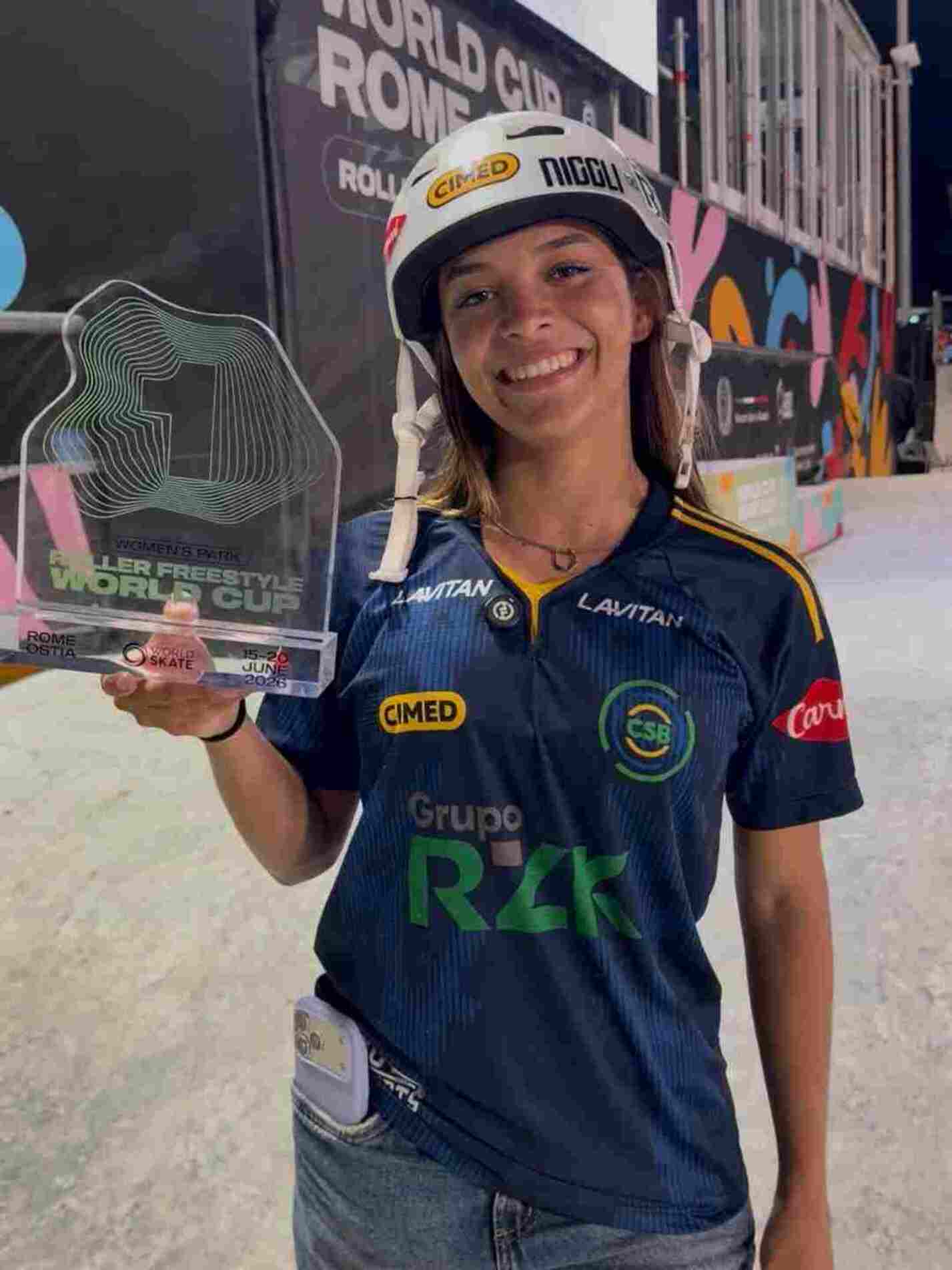 Patinação Julika conquista etapa da Copa do Mundo de Roller Freestyle na Itália
